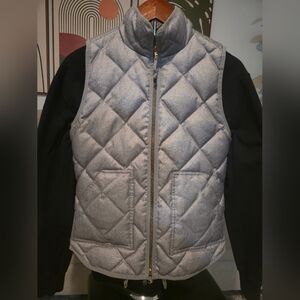 J. Crew Quilted Gray Vest
